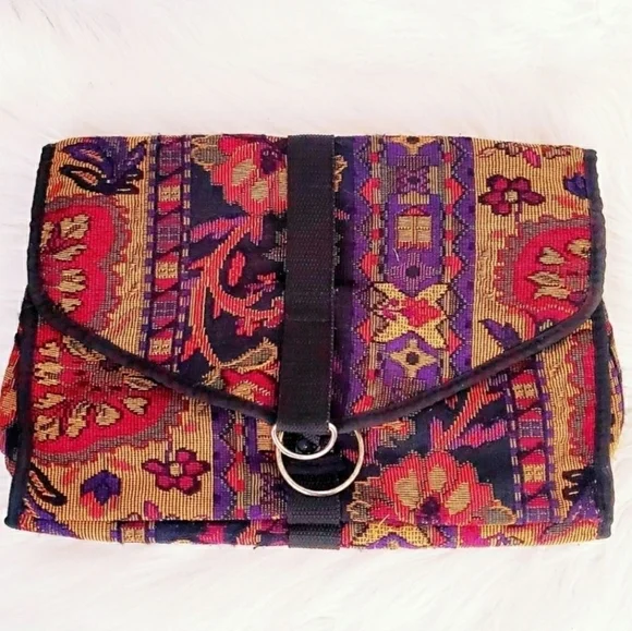 ⭐️#AC OSCAR DE LA RENTA Vintage Travel Cosmetic Bag - Picture 2 of 4